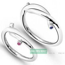 Nhẫn đôi Bạc Hiểu Minh NC212 - Vẹn tròn