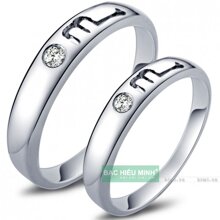 Nhẫn đôi Bạc Hiểu Minh NC322 - Cung bọ cạp 24.10-21.11