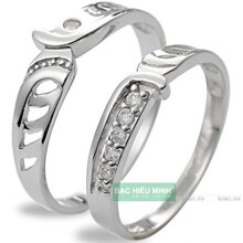 Nhẫn đôi Bạc Hiểu Minh NC264 - Kề bên anh