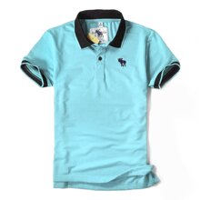 Áo thun cá sấu Aber màu thiên thanh-AB040