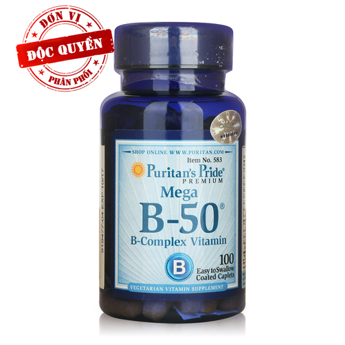 Viên uống bổ sung Vitamin B tổng hợp Mega B-50 B-Complex Vitamin 100 v...