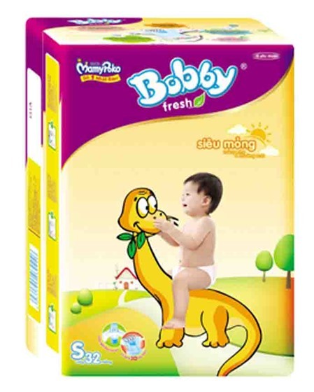 Tã dán Bobby Fresh siêu mỏng size S 32 miếng (trẻ từ 0 - 6kg) ...