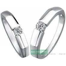 Nhẫn đôi Bạc Hiểu Minh NC116 - Yêu nhé