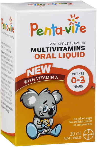 Vitamin tổng hợp cho bé 0-3 tuổi Pentavite 30ml 