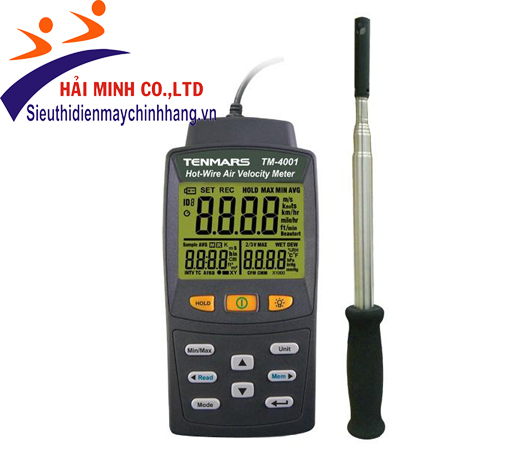 Máy đo tốc độ gió nhiệt độ và độ ẩm Tenmars TM-4001 ...
