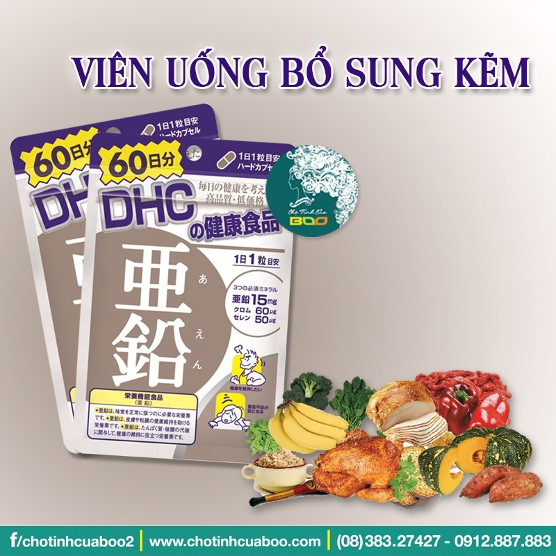 Viên uống bổ sung kẽm DHC 60 viên 