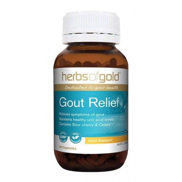 Viên uống điều trị bệnh Gout herb of gold Gout Relief hộp 60 viên của ...