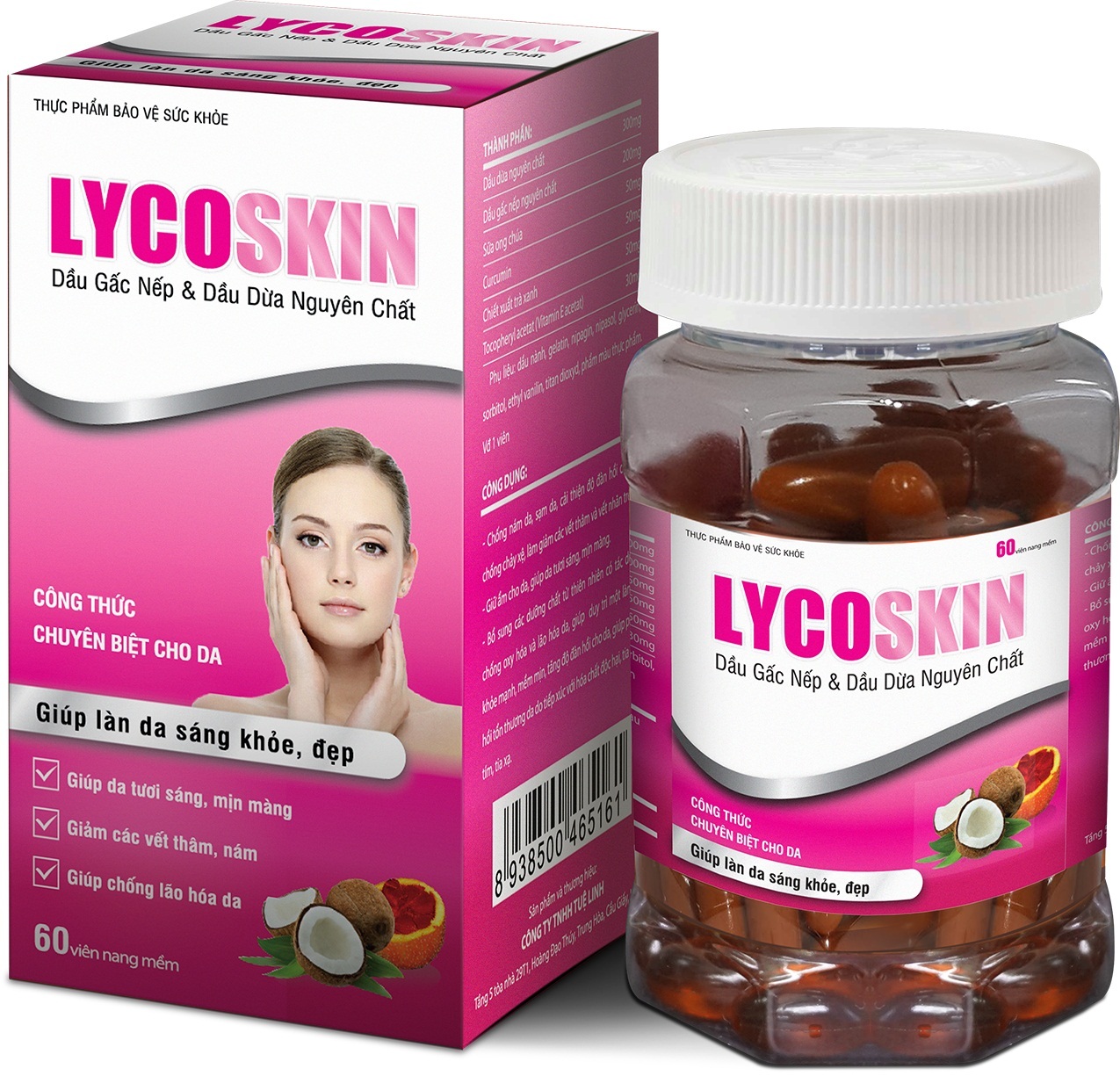 viên uống giúp làm da sáng, khỏe, đẹp Lycoskin 