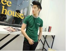 Áo thun cổ trụ nam tính VTD34