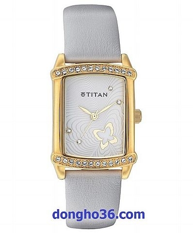Đồng hồ dây trắng Titan 9788YL03 