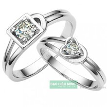Nhẫn đôi Bạc Hiểu Minh NC131 - Níu kéo