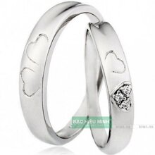 Nhẫn đôi Bạc Hiểu Minh NC071 - Tình mãi không phai