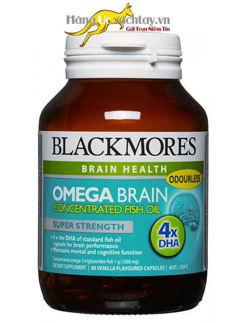 Thuốc bổ não Blackmores Omega Brain Health 4 lần DHA 60 viên 