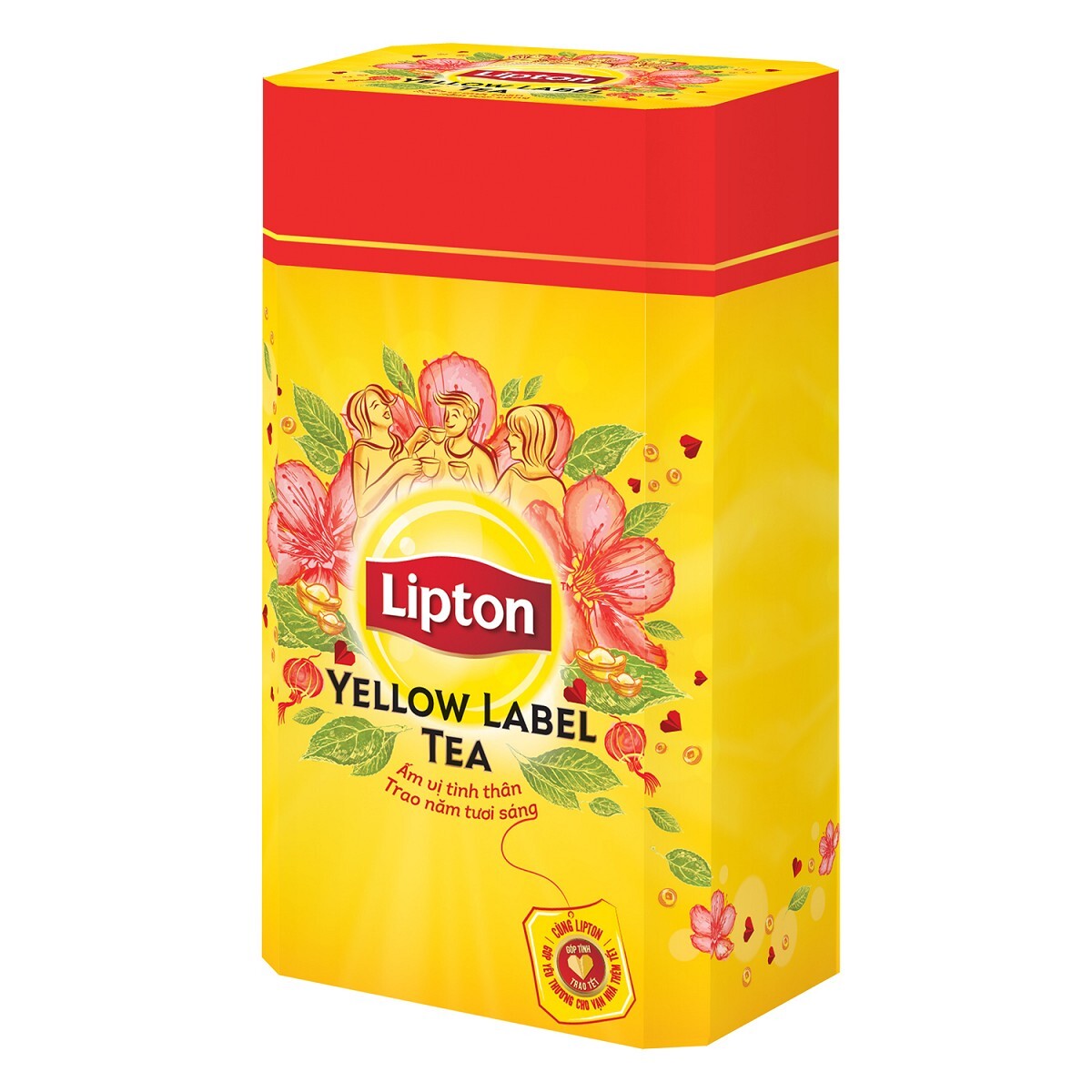 Hộp Quà Bát Giác Trà Nhãn Vàng Lipton 30 Gói 
