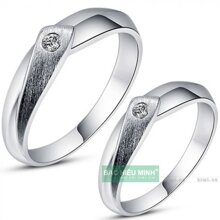 Nhẫn đôi Bạc Hiểu Minh NC078 - Lãng mạn