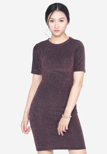 Váy Midi Body Nhũ Dài Cộc Tay SoYoung DRESS 0068