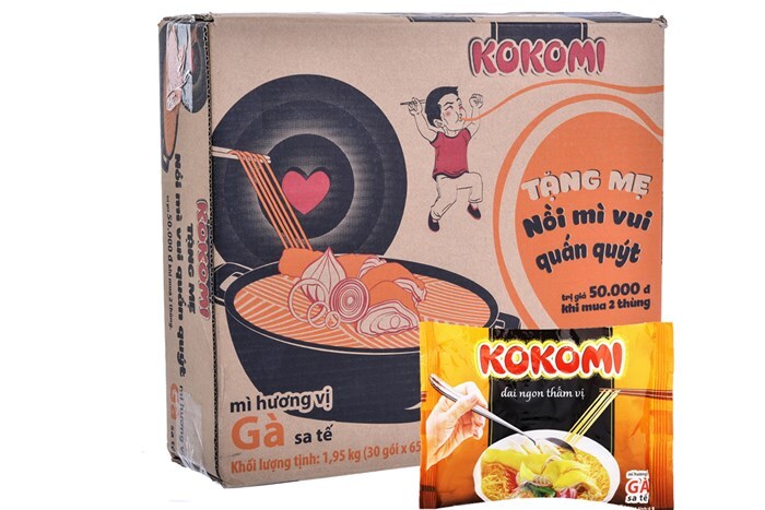 Mì Kokomi hương vị Gà sa tế gói 65g (thùng 30 gói) 