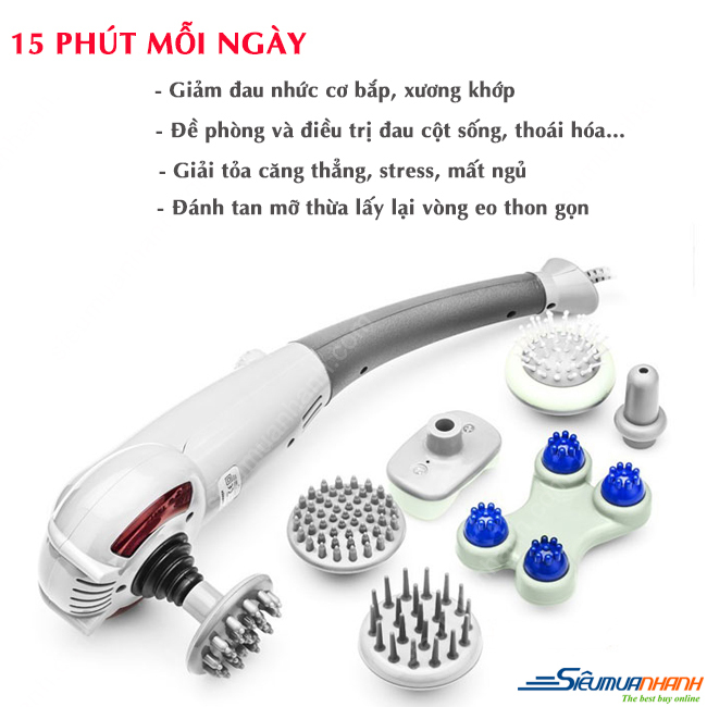Máy massage cầm tay 7 đầu Squirrel V999 