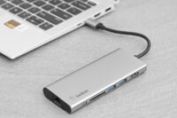 Adapter chuyển đổi Type C 6 in 1 Belkin F4U092 Xám