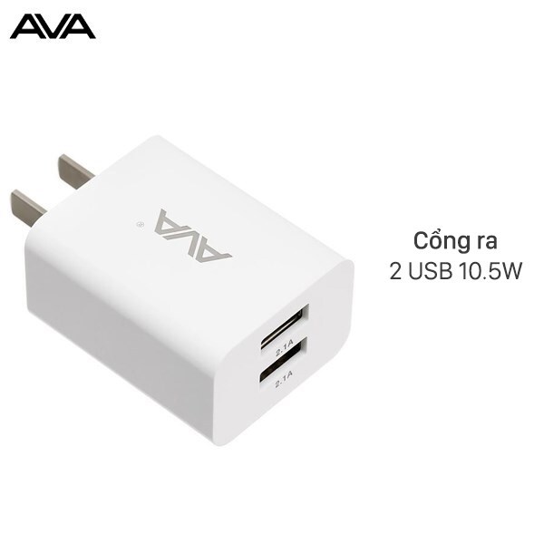 Adapter Sạc 2.1A Dual AVA U215A