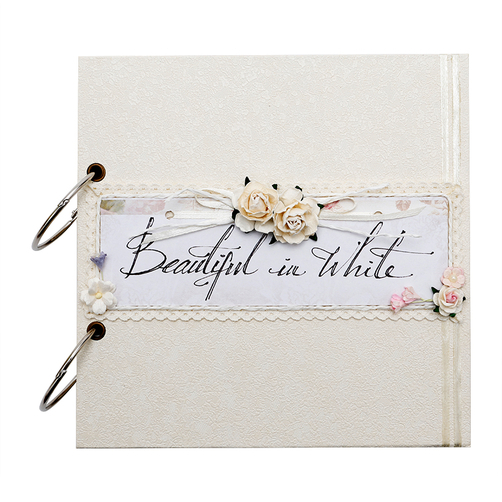 Album cưới handmade Scrapbook Beautiful In White