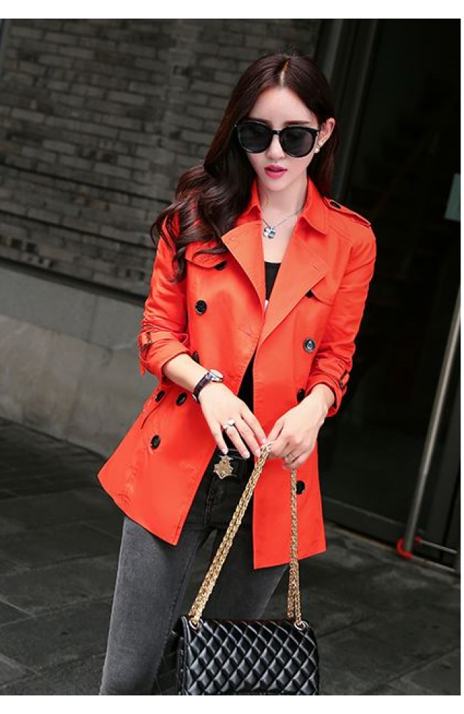 Áo khoác kaki nữ AT fashion AK19 - màu đỏ/ cam