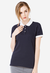 Áo polo nữ chấm bi Uniqlo