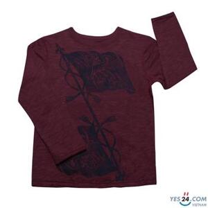 Áo thun bé trai màu đỏ rượu - JBA8977-RE