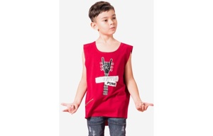 Áo thun bé trai UGETHER UN03 cổ tròn tay sát nách