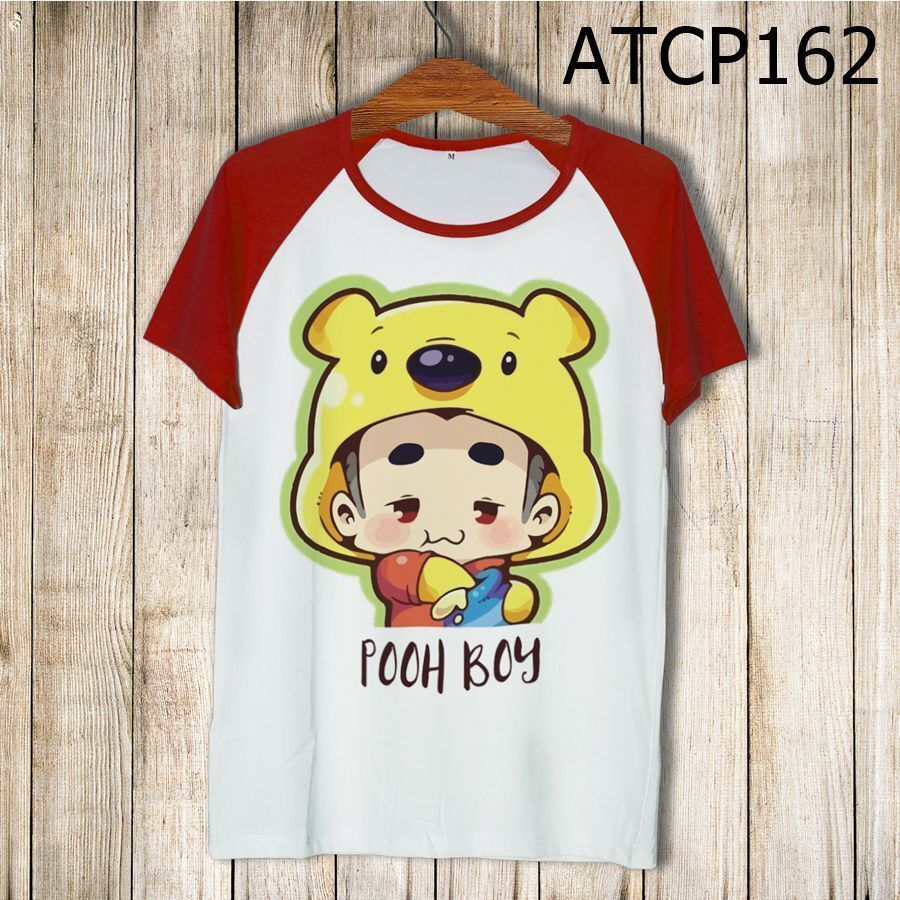 Áo thun tay màu Cậu bé gấu Pooh ATCP162