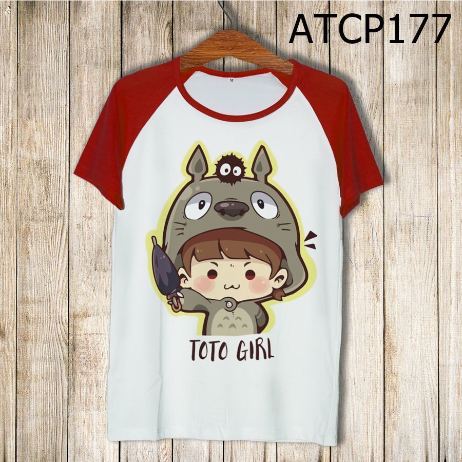 Áo thun tay màu Cô bé Totoro ATCP177
