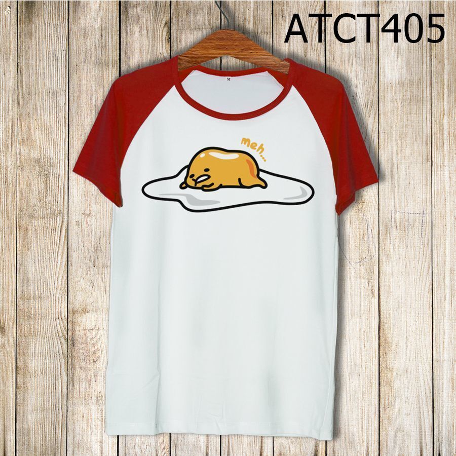 Áo thun tay màu Gudetama nằm sấp ATCT405