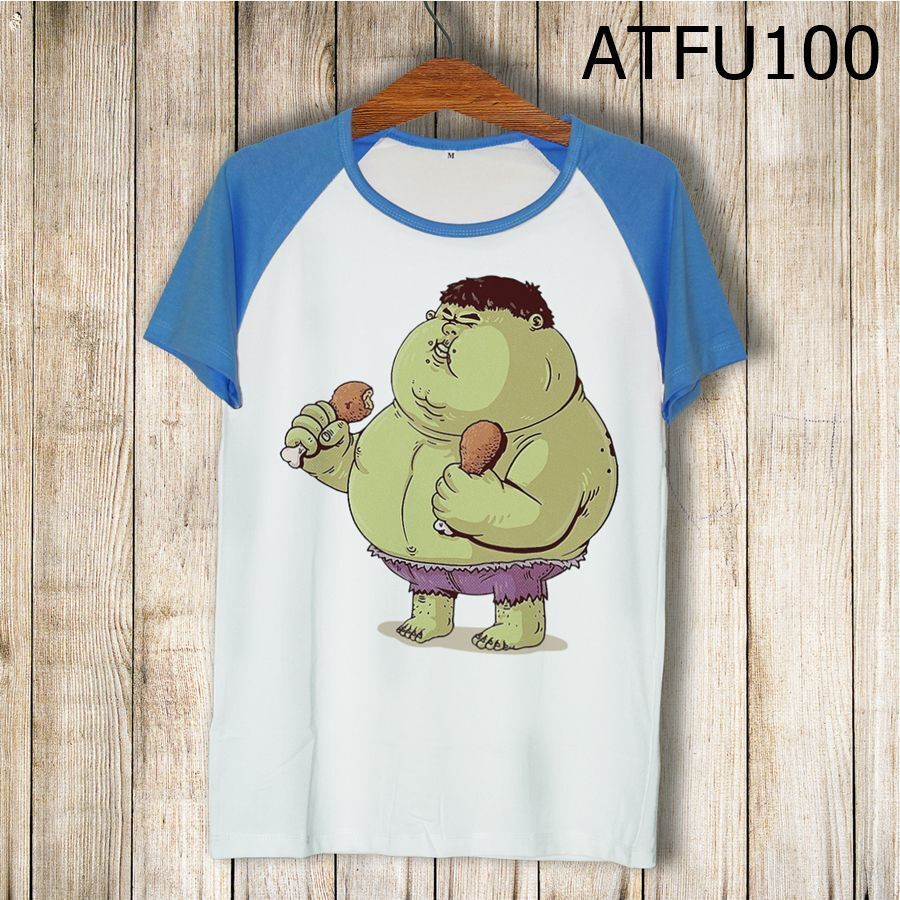 Áo thun tay màu Hulk béo phì ATFU100