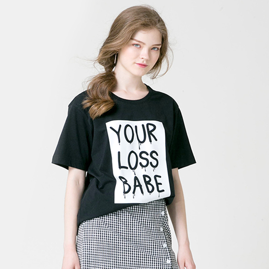 Áo thun Your loss babe printed T-shirt Candeblanc S17X1030-B