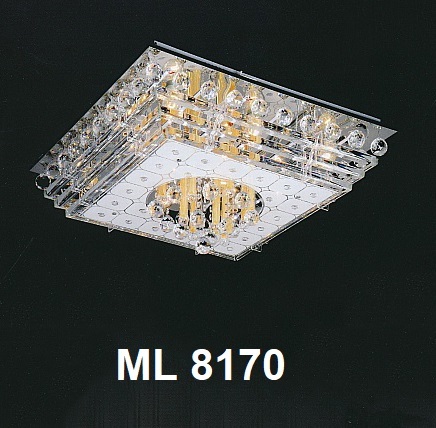 Áp trần pha lê Led vuông  ML8170