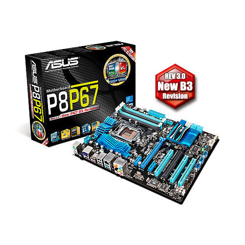 Bo mạch chủ - Mainboard Asus P8P67 - Socket 1155, Intel P67, 4 x DIMM, Max 32GB, DDR3
