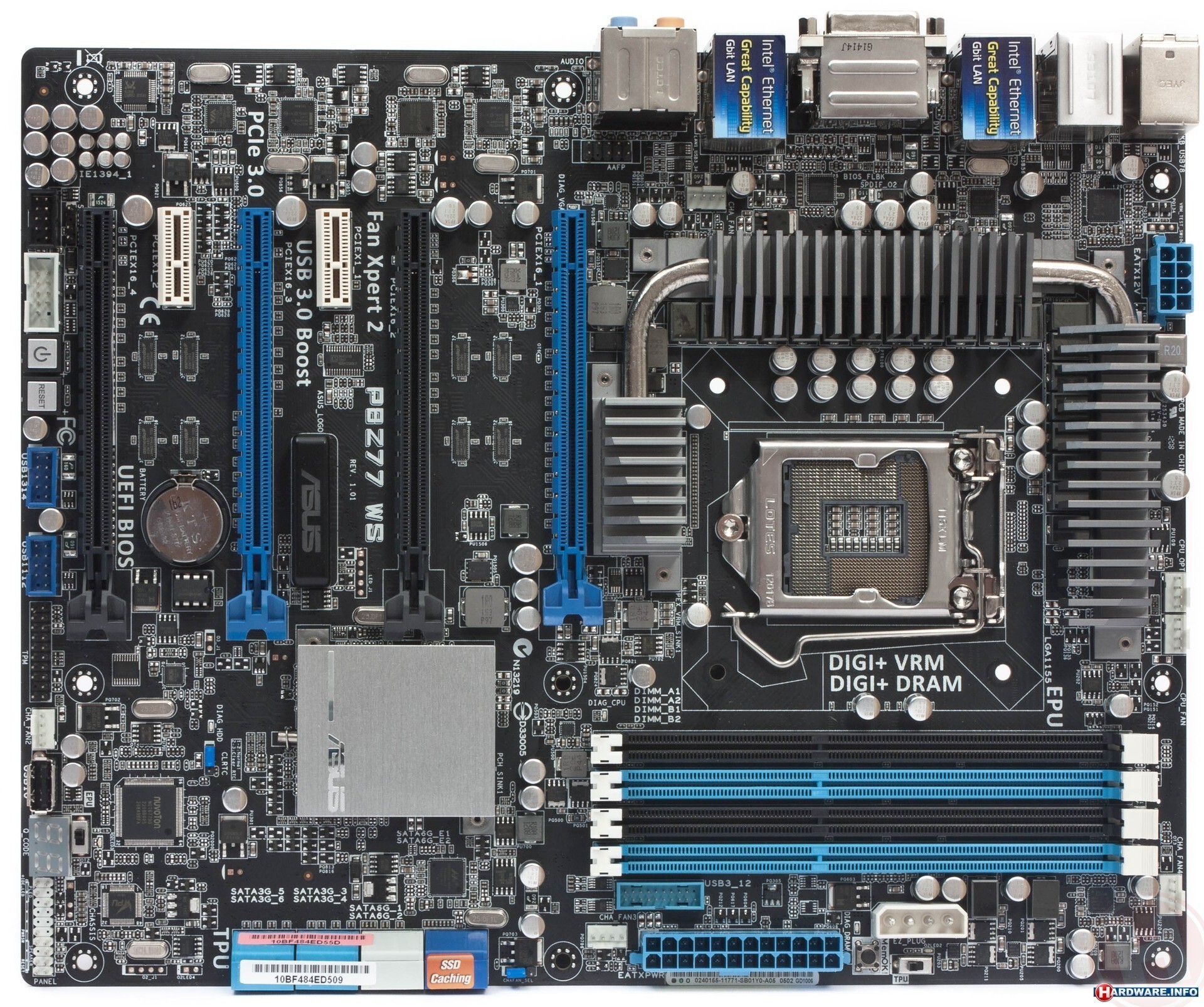 Bo mạch chủ - Mainboard Asus P8Z77 WS - Socket 1155, Intel Z77, 4 x DIMM, Max 32GB, DDR3
