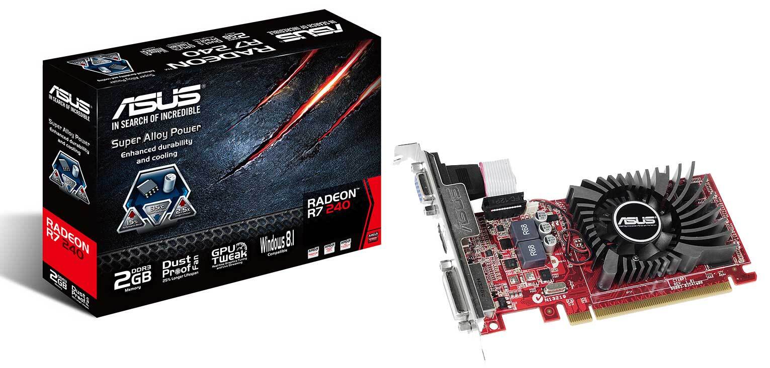 Card đồ họa (VGA Card) Asus R7240-2GD3-L - AMD Radeon R7 240, DDR3, 2GB, PCI Express 3.0