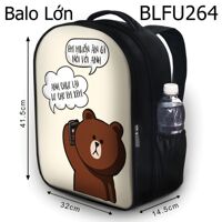 Balo in hình Em muốn ăn gì BLFU264 size lớn