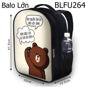 Balo in hình Em muốn ăn gì BLFU264 size lớn