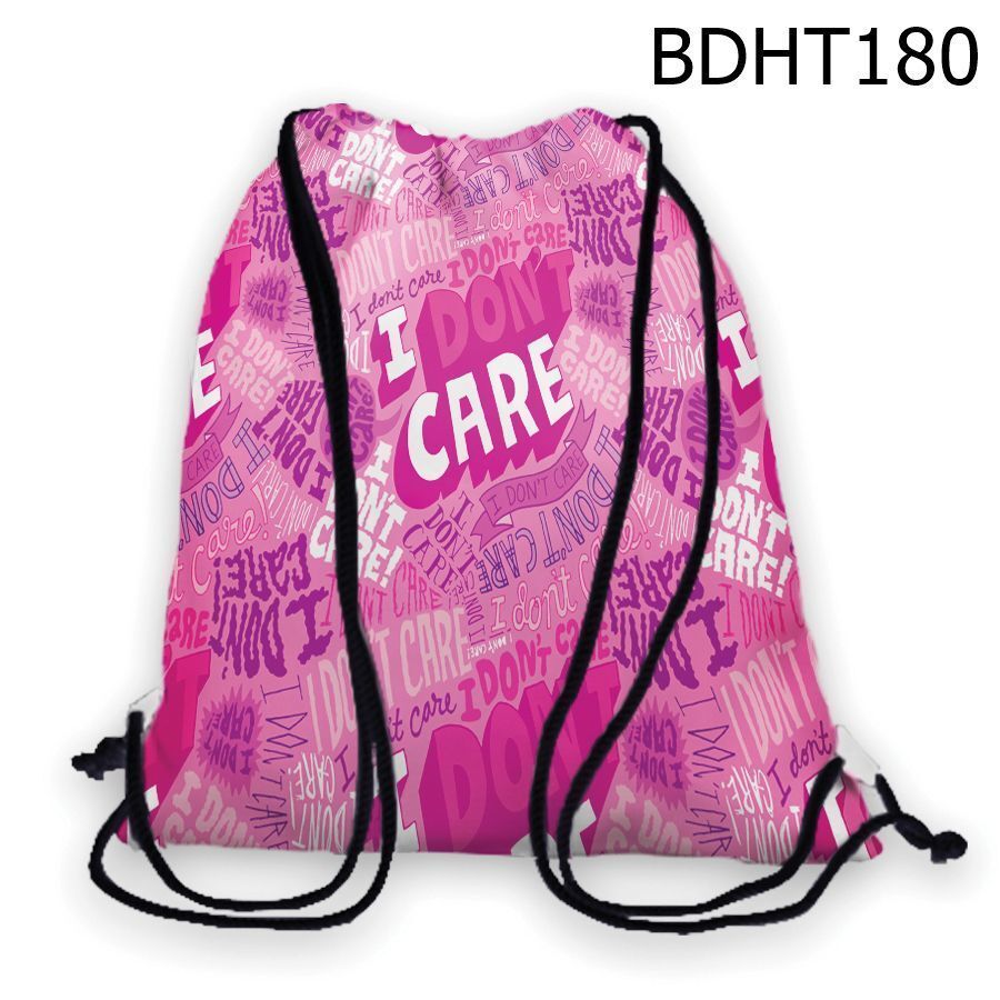Balo rút in chữ I don't care BDHT180