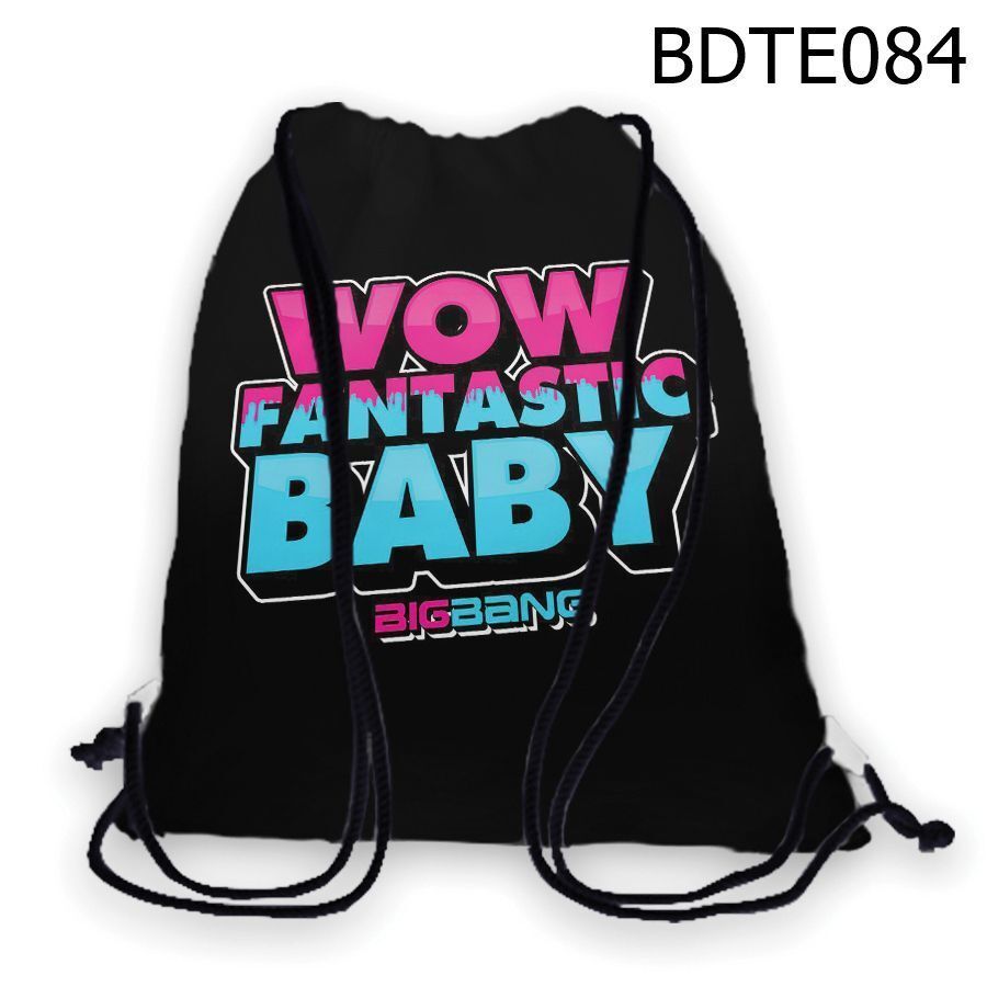 Balo rút in chữ Wow fantastic baby - Bigbang BDTE084