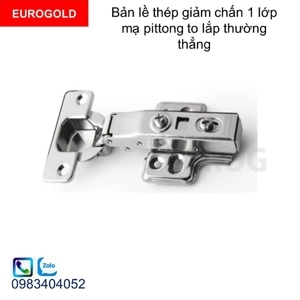 Bản lề giảm chấn Eurogold H86-1 thép lắp thường thẳng