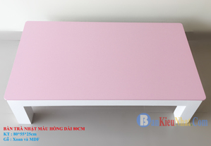 Bàn nhật màu hồng dài 80cm