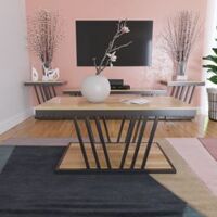 Bàn trà gỗ VATIC đơn giản khung sắt TT68022