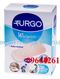 Băng cá nhân ít thấm nước Urgo Washproof 30 (hộp 30 miếng)