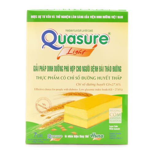Bánh bông lan kem hương cốm Quasure Light hộp 140g
