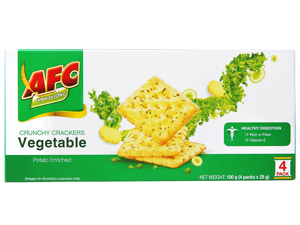 Bánh cracker vị rau AFC Dinh dưỡng hộp 100g