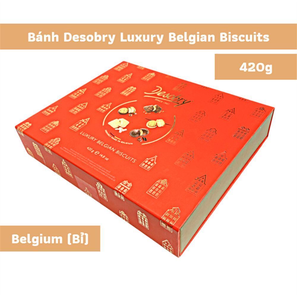 Bánh Desobry Luxury Belgian Biscuitier hộp thiếc 420g