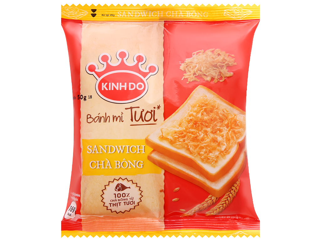 Bánh mì sandwich chà bông Kinh Đô - gói 50g